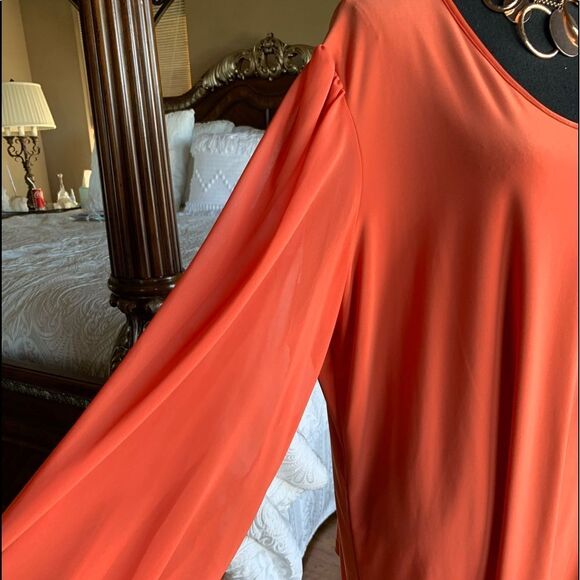 CSC Studio Orange Tangerine Blouse - Picture 4 of 11